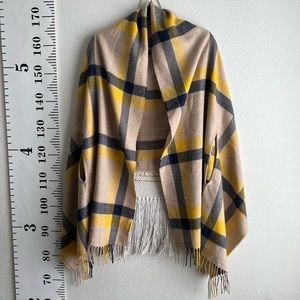 Madewell  Check Cape Scarf Shawl